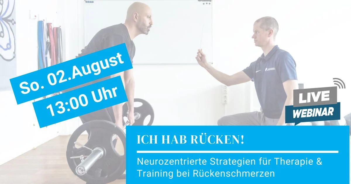 Kostenfreies Neuroathletik Webinar, Ich hab Rücken - Neurozentrierte Strategien für Therapie & Training bei Rückenschmerzen , Sonntag 02. August 2026, Deutsche Neuro-Akademie